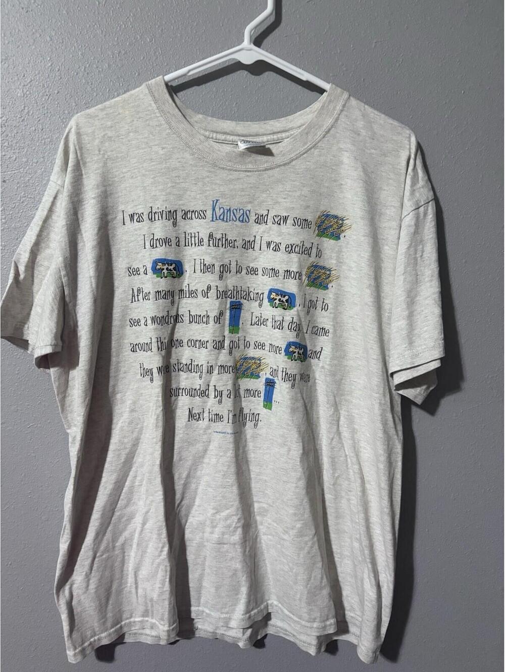 Kansas Cows Tee Shirt Size Large